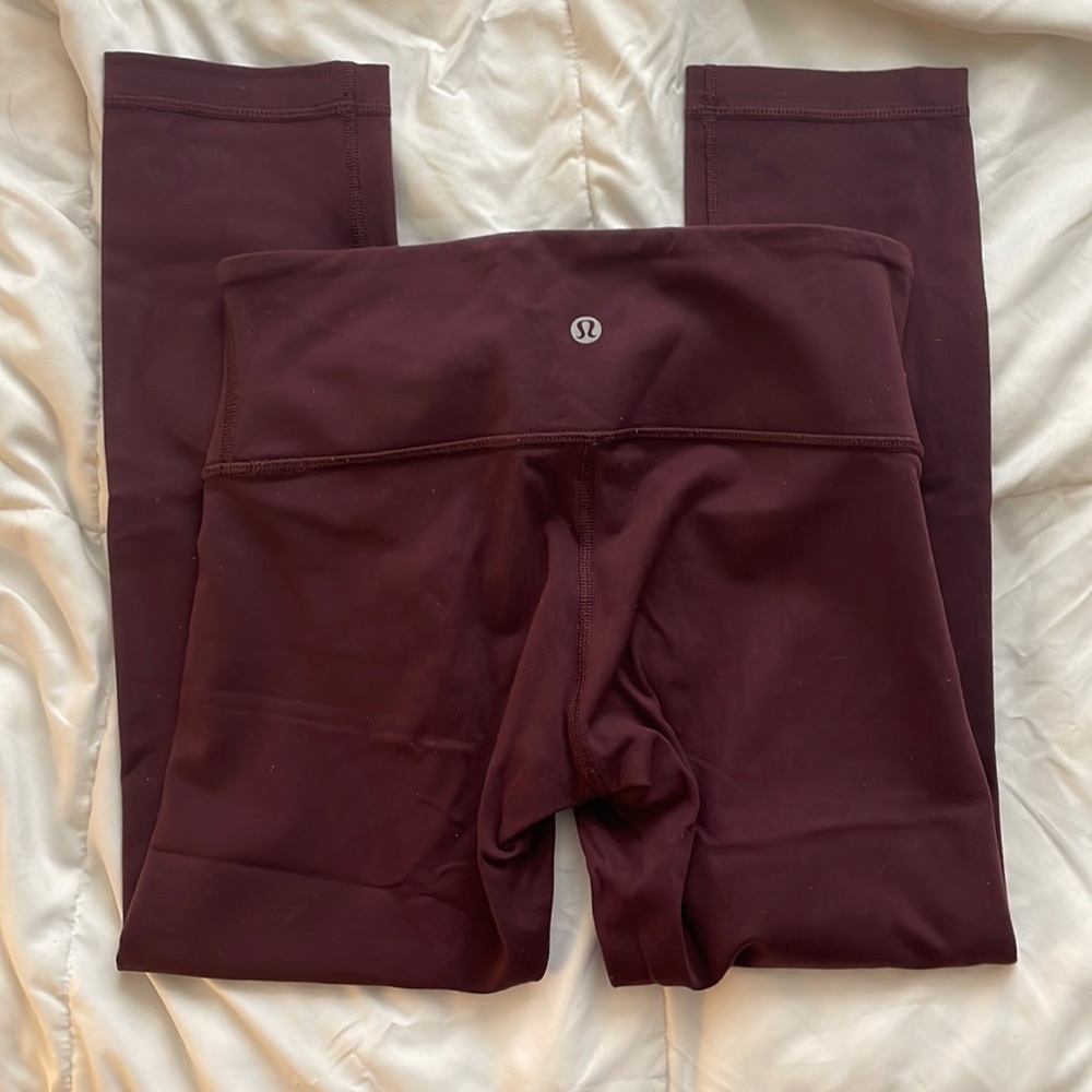 Maroon lululemon athletica leggings
